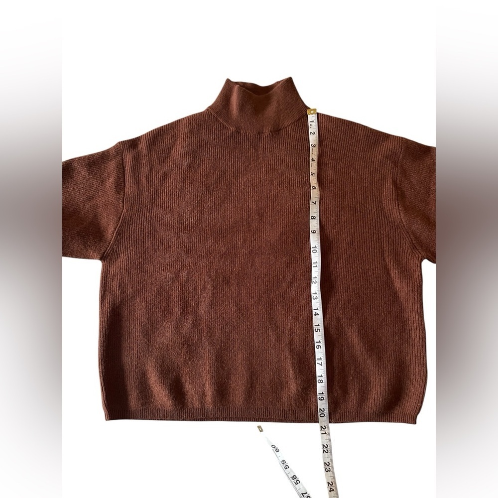 Oak + Fort Mockneck Sweater in Coffee Bean, Size - Picture 7 of 10